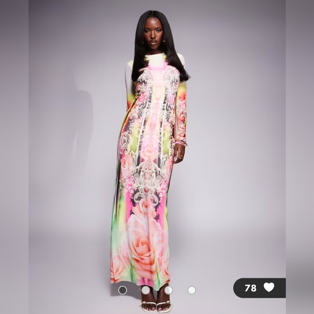 AFRM Multicolor Floral Long Sleeve Dress
